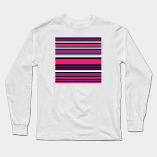 Purple & Pink Stripes Long Sleeve T-Shirt